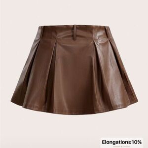 Brown Leather Skirt